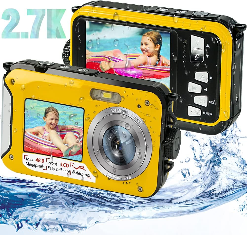 Waterproof Digital Camera 2.7K 48MP with Dual Screen L5590