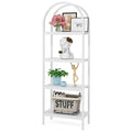 70.8 inches 4 Shelves White Wood Bookshelf E8520