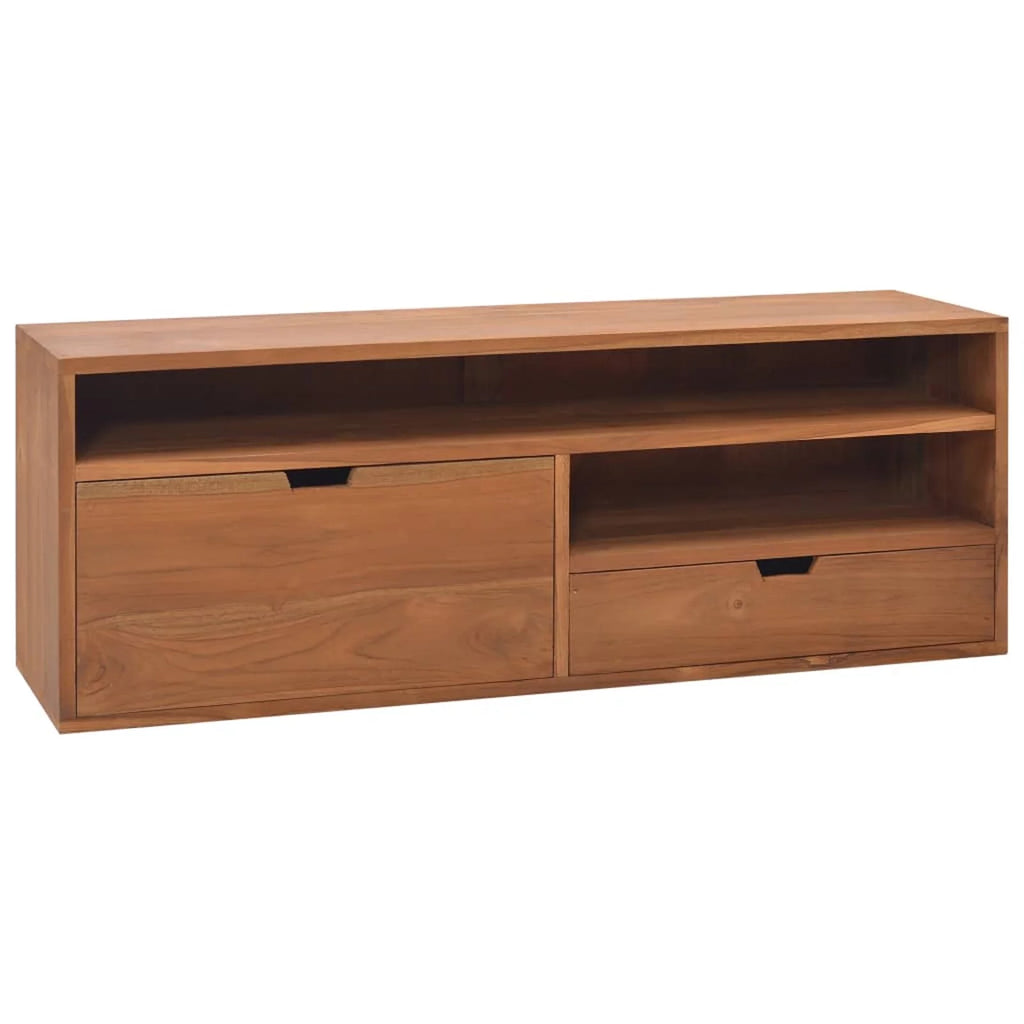 Teak Wood TV Cabinet with Storage Drawers and Shelf S866990