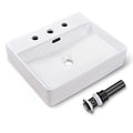 20" Rectangle White Ceramic Vessel Sink P32985