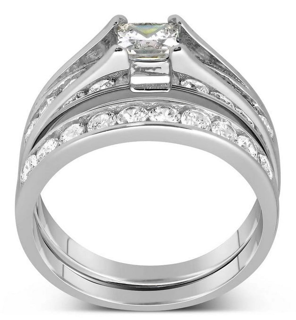 1 Carat Princess Diamond Engagement Ring in White Gold G359
