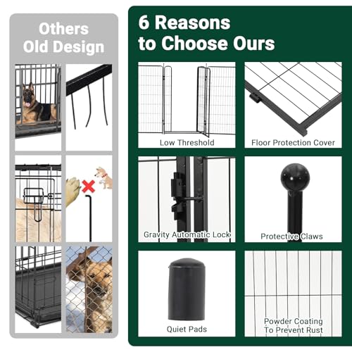 40 inch 18 Ft 8 Panels Heavy Duty Metal Dog Playpen P668