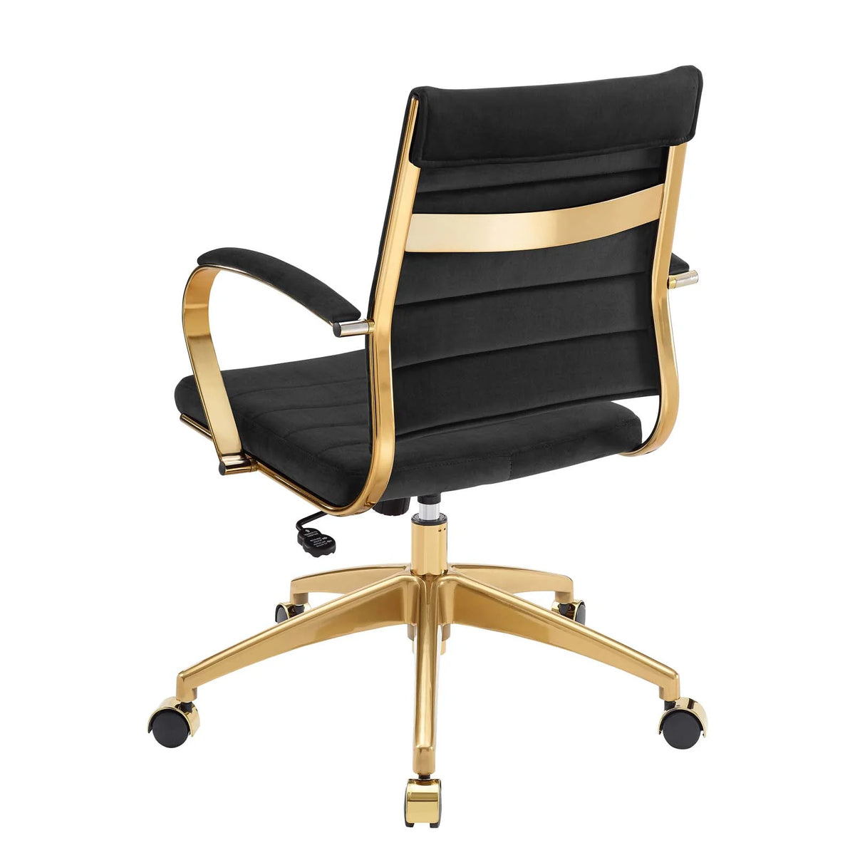 Black Velvet Computer Work Desk Chair U23730