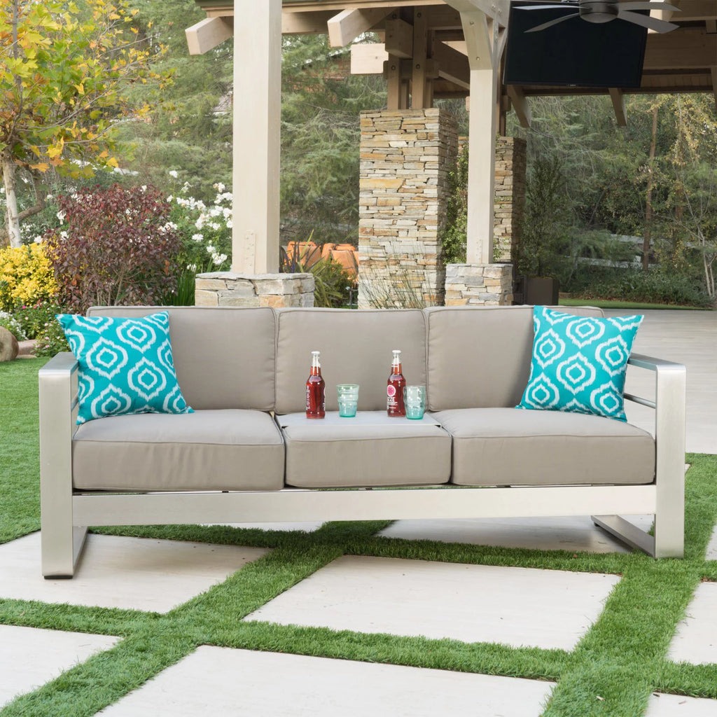 Aluminum Patio Sofa with Cushions U751