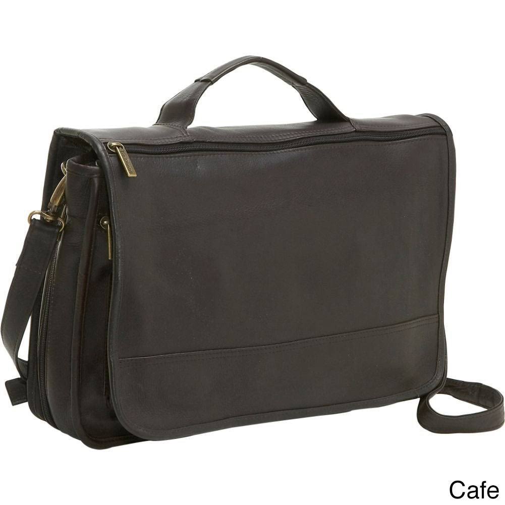 Leather Expandable Messenger J82665