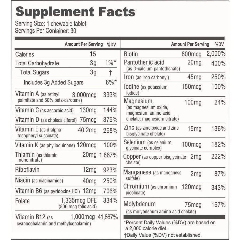 Chewable Bariatric Multivitamin 3-Month Supply I6942
