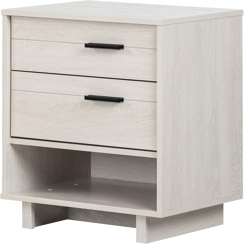 Winter Oak Nightstand with Cord Catcher Q182