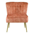 Burnt Orange Velvet Slipper Chair M513