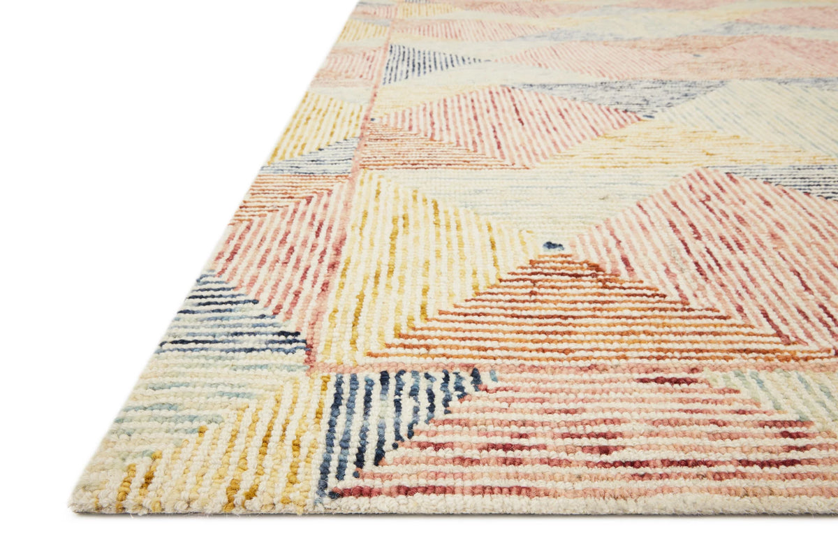 Ivory Multi Geometric Area Rug L71689