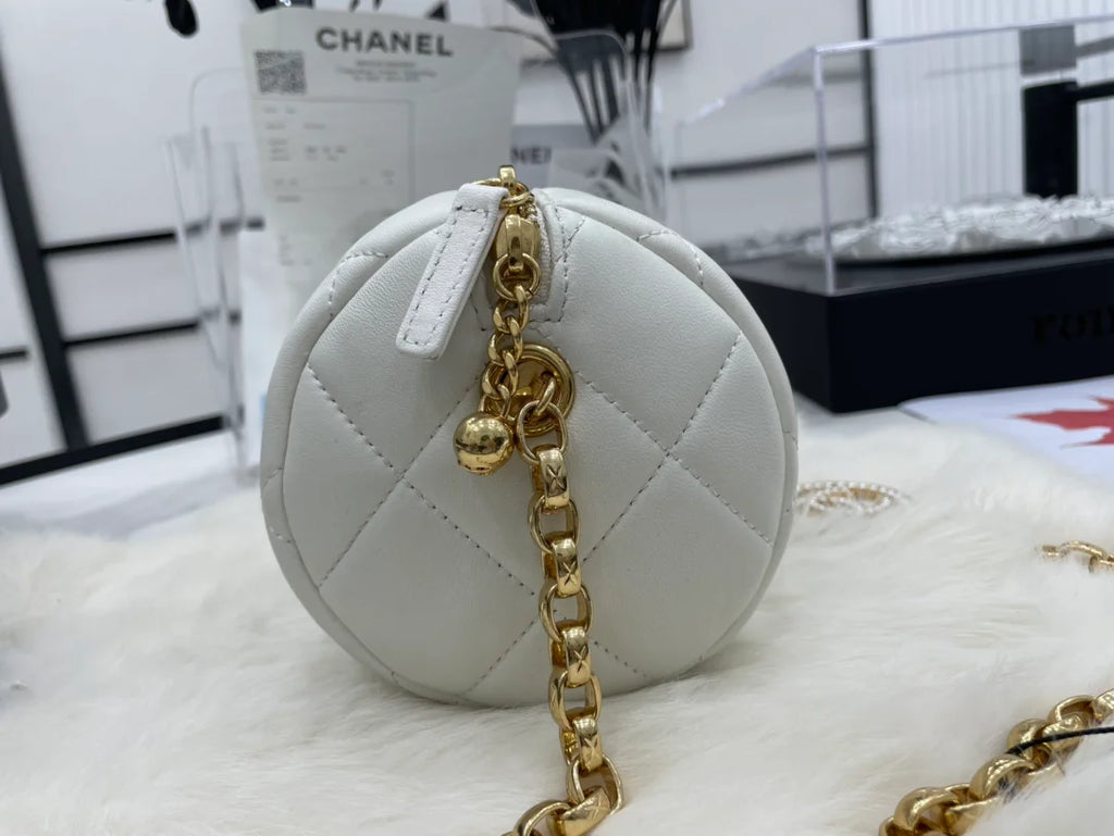 White Mini Bowling Bag T5816