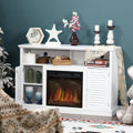 White Electric Fireplace TV Stand E47614