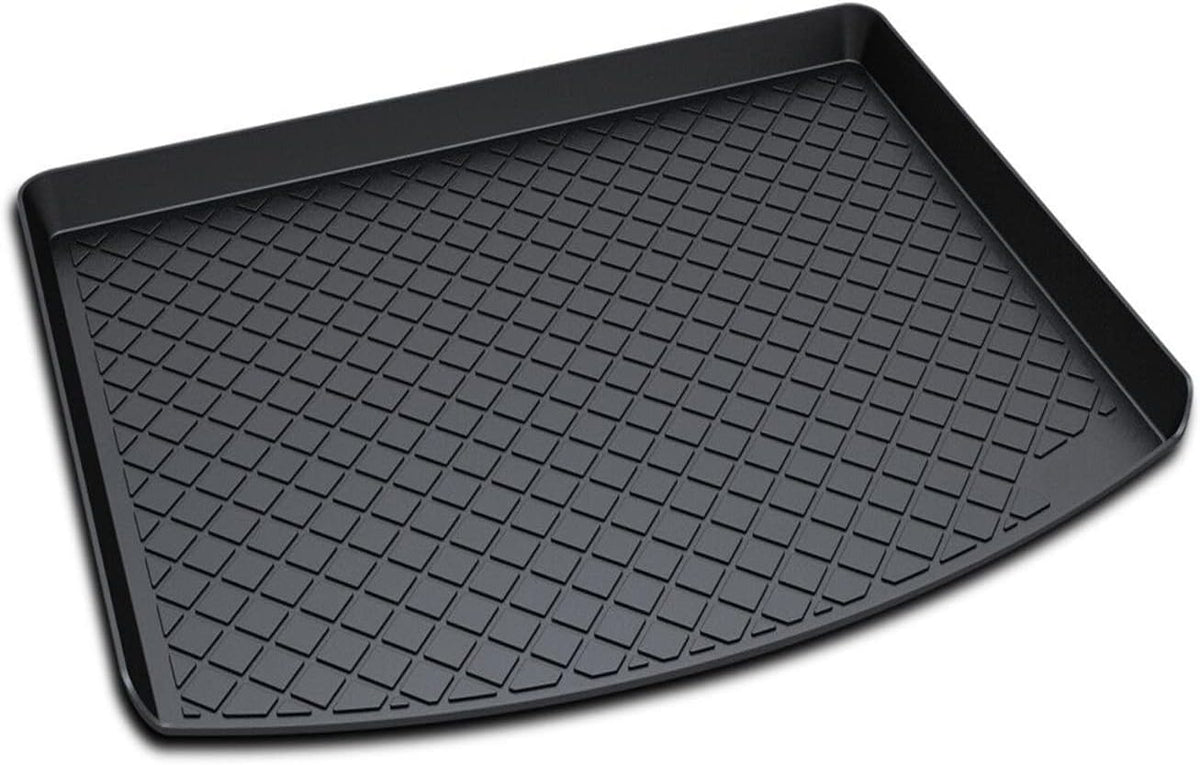 Black Heavy Duty Rubber Waterproof Rear Cargo Tray Trunk Floor Mat Protector Pack of 2 L875