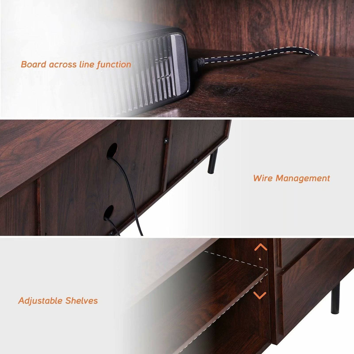 Walnut Media TV Stand O232436