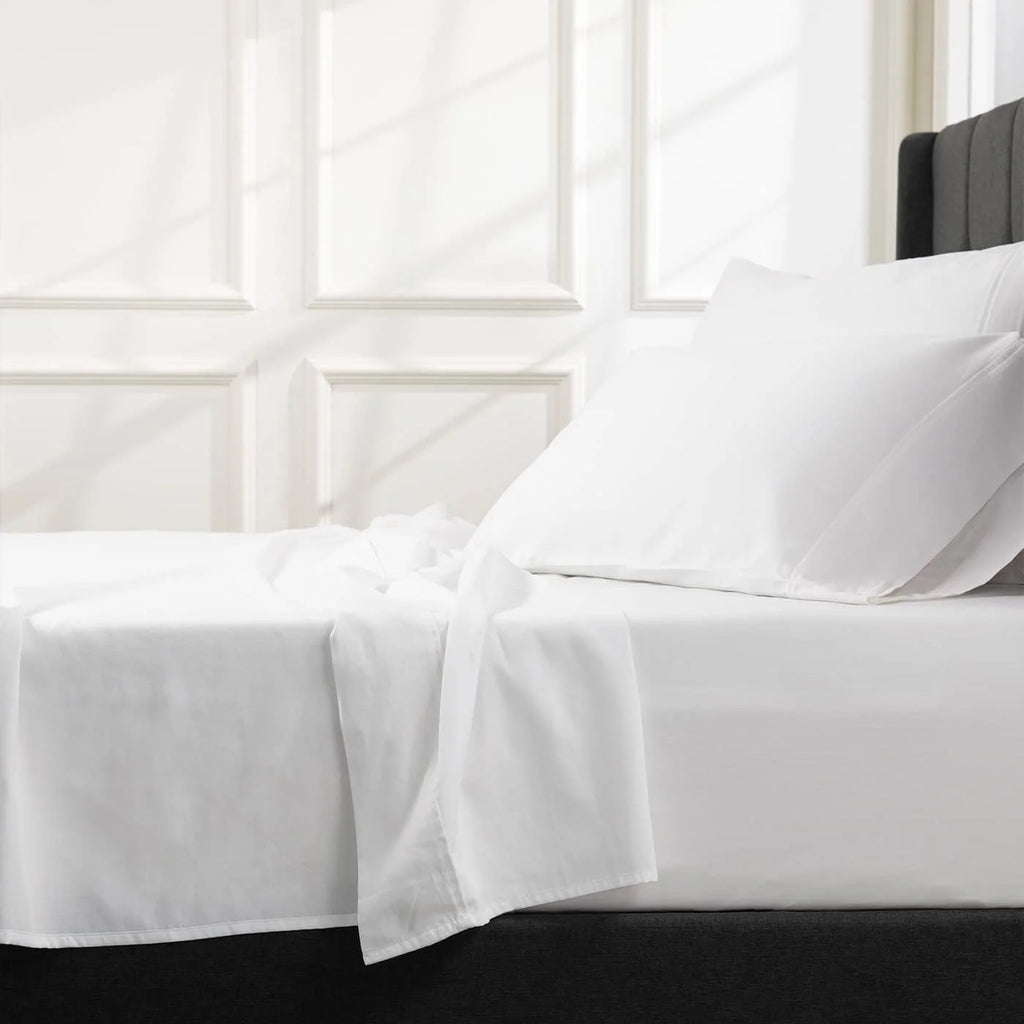 White 300 Thread Count Cotton Sateen Sheet Set A293685