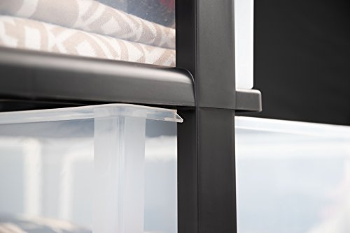 Black Plastic 5 Drawer Rolling Storage Organizer K61705