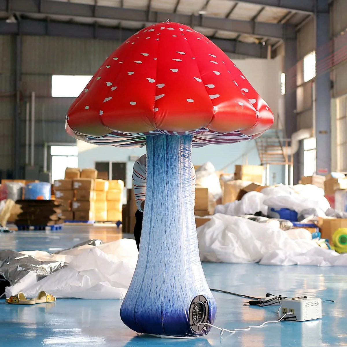 6.56ft Giant Colored Inflatable Mushroom with LED Light A8255