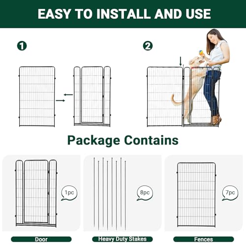 40 inch 18 Ft 8 Panels Heavy Duty Metal Dog Playpen P668