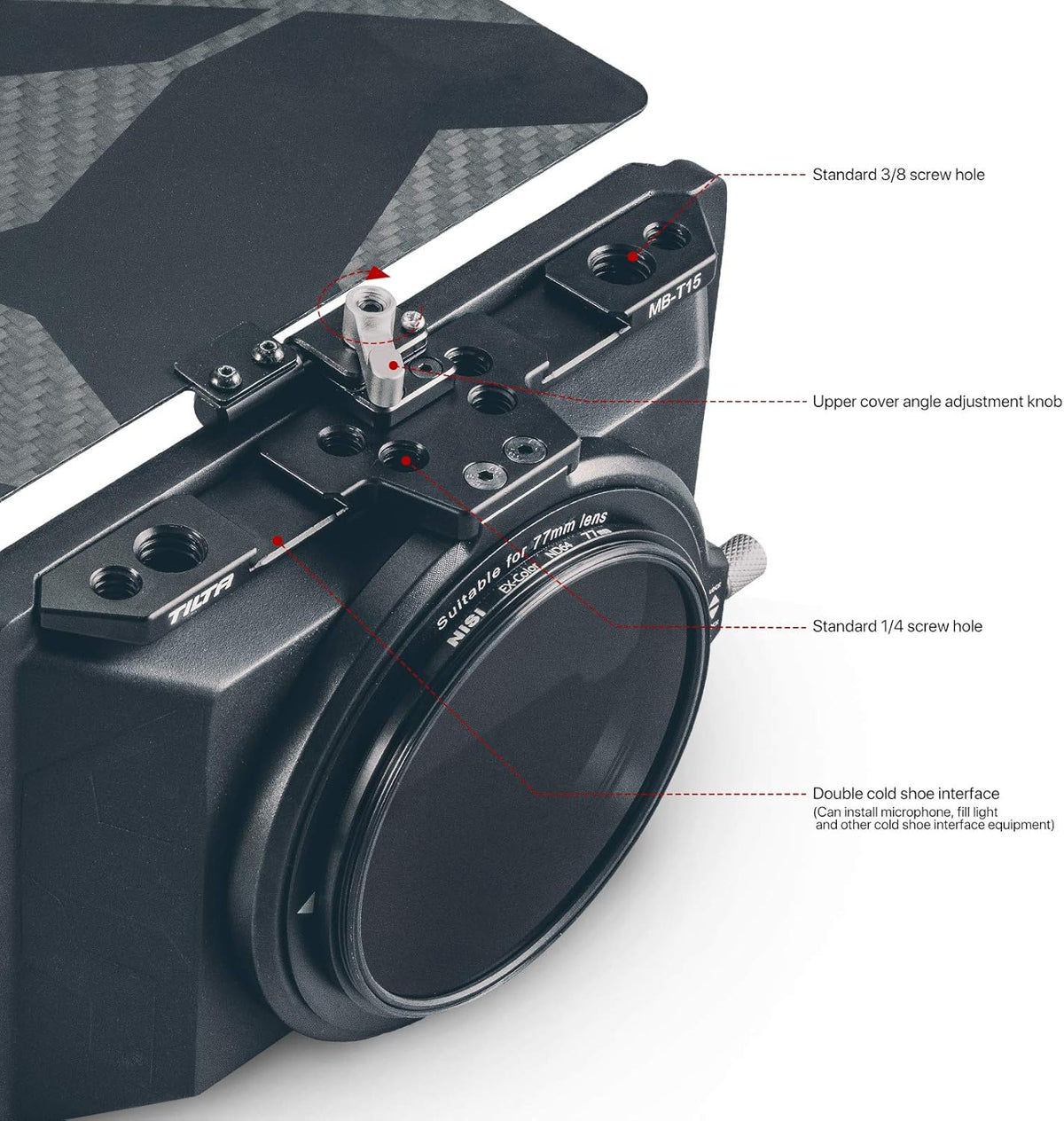 Mini Matte Box with Top Flag for Camera Lenses Q11169