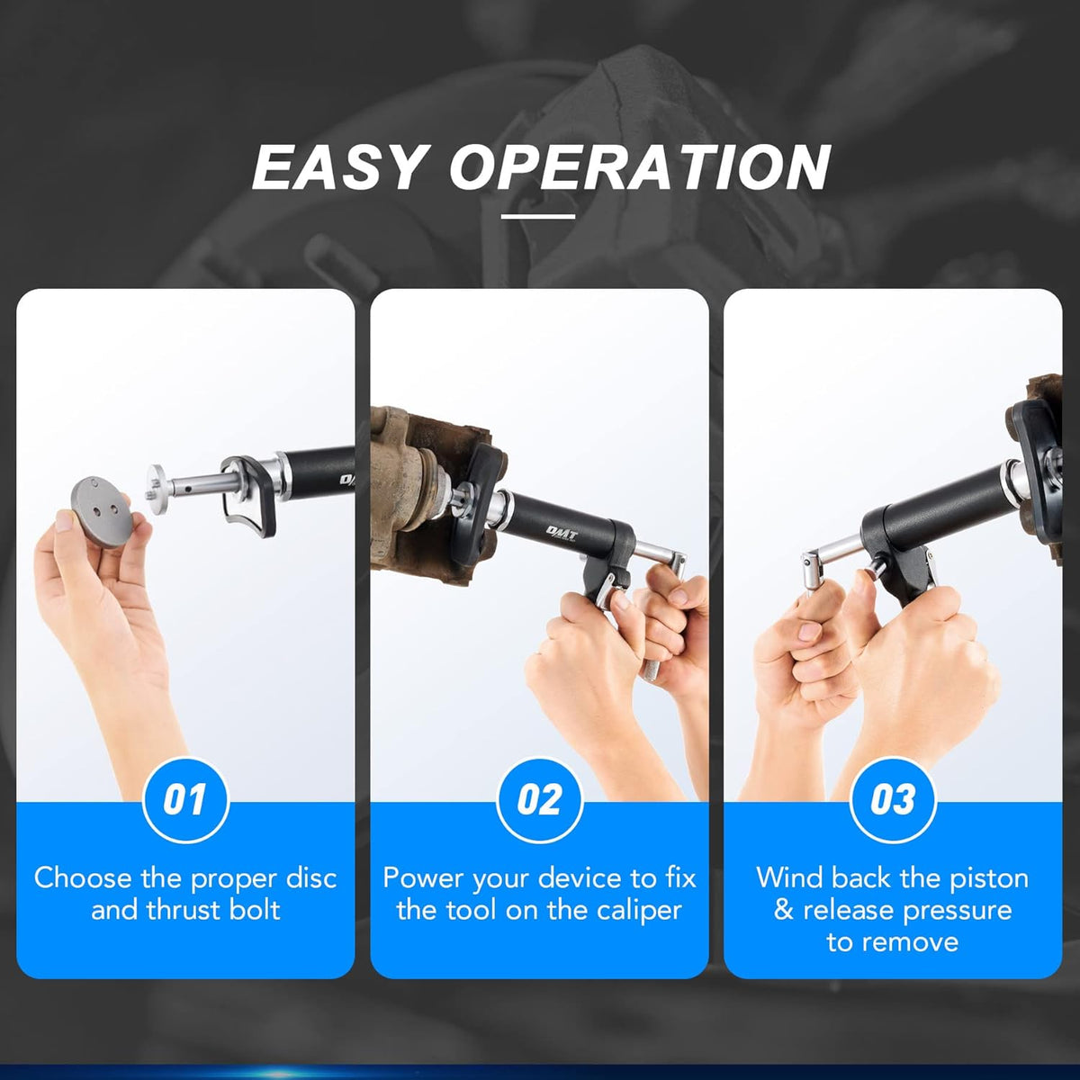 23pc Pneumatic Brake Caliper Compression Tool with 2 Caliper Hangers S1573