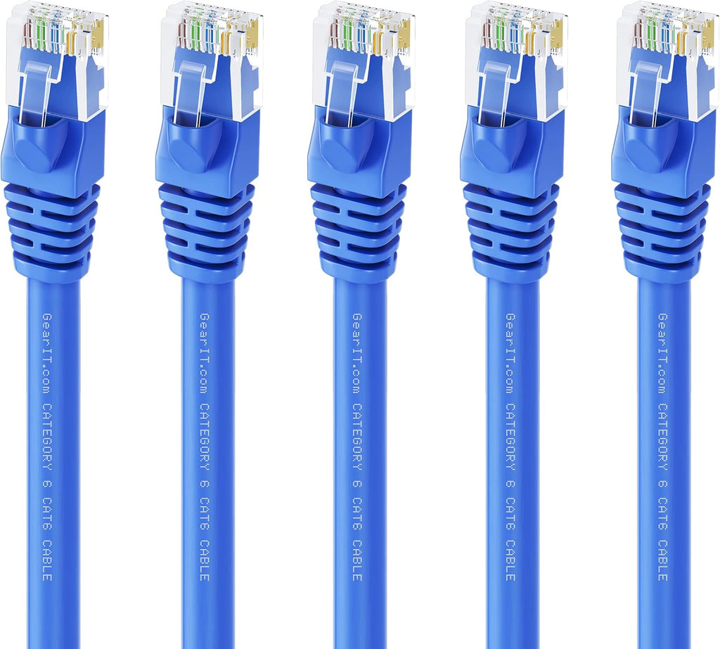 Cat 6 Ethernet Cable 100 ft (5-Pack) Blue P2534