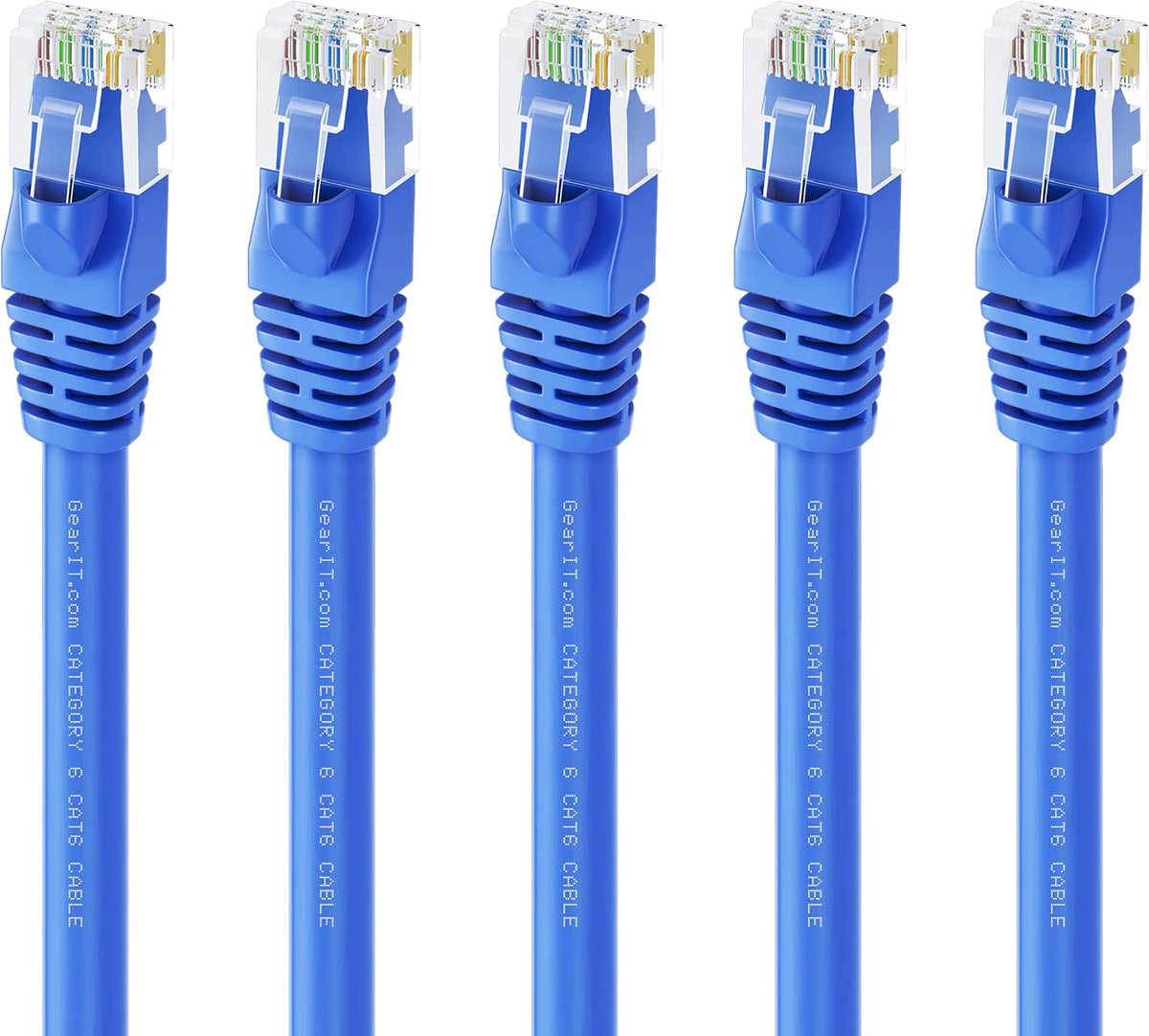 Cat 6 Ethernet Cable 100 ft (5-Pack) Blue P2534