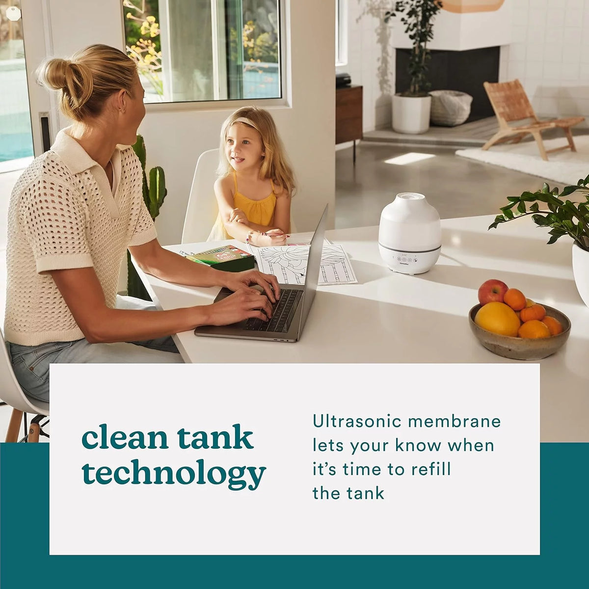 Cool Mist Ultrasonic Humidifier with Essential Oil Tray C95390