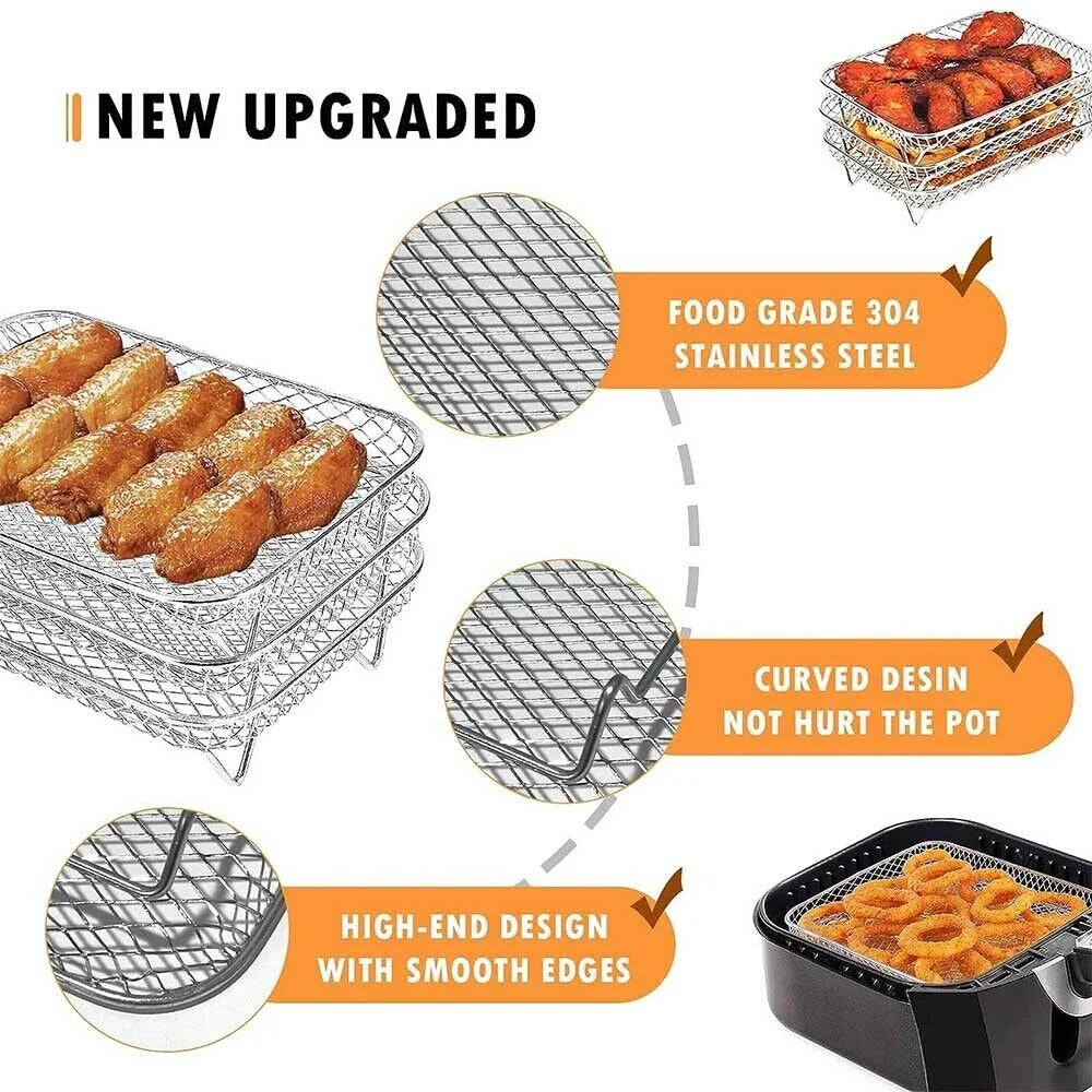 Stainless Steel Air Fryer Rack & Accessories T52921