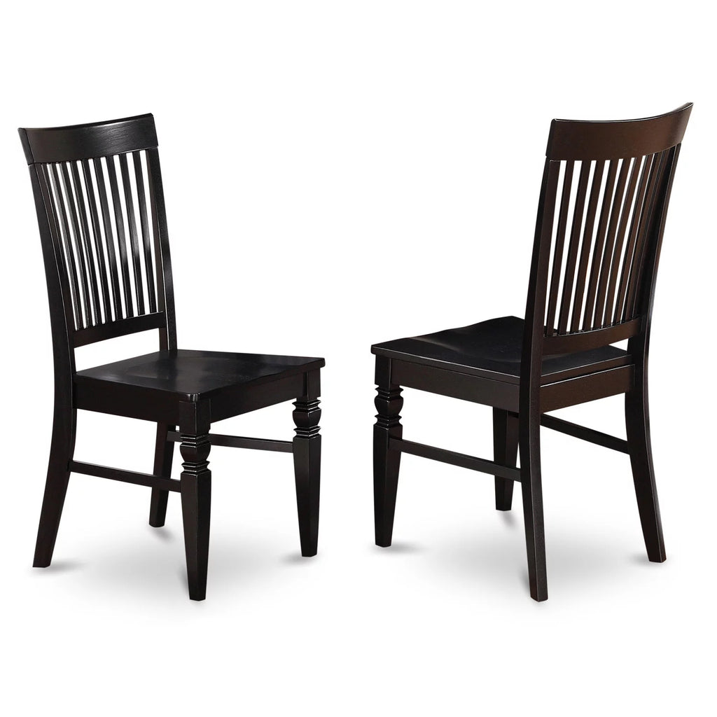 Black 6 Piece Rectangular Dinette Table Set V80722