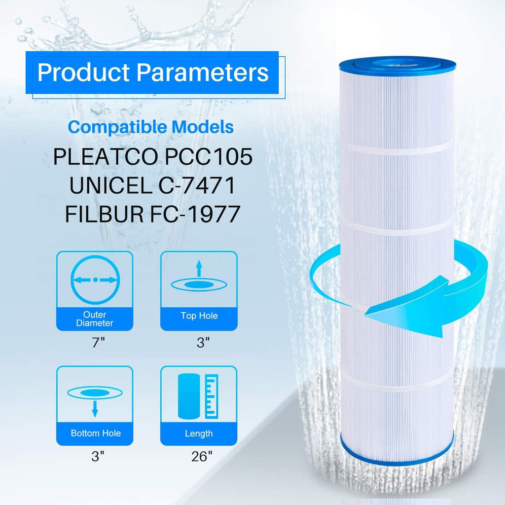Pack of 4 Pool Filter Cartridge X4234