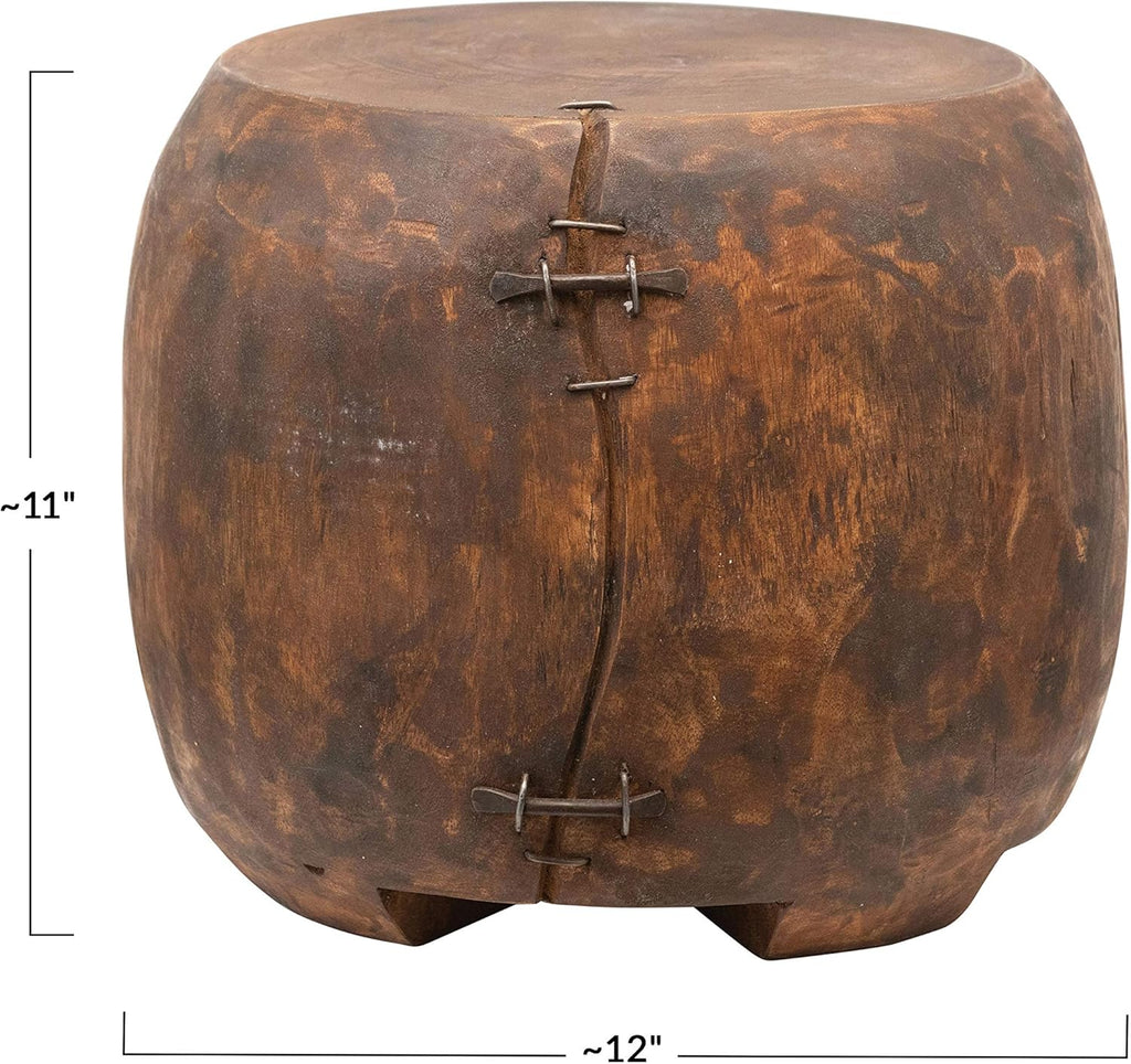 Brown Mango Wood Pedestal S665