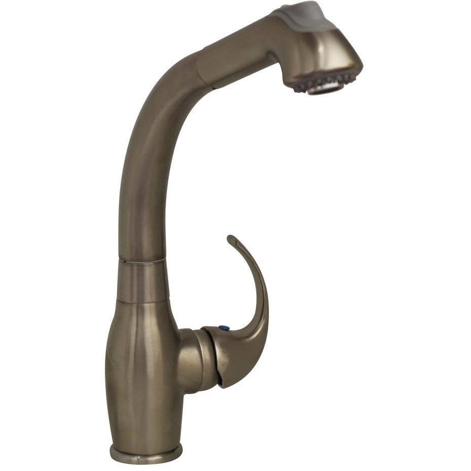 Polished Chrome Single Lever Kitchen Faucet with Pull-Out Spray Head A26913