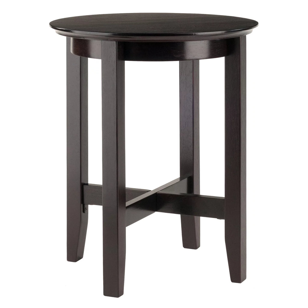 Espresso Brown Circular End Table N383
