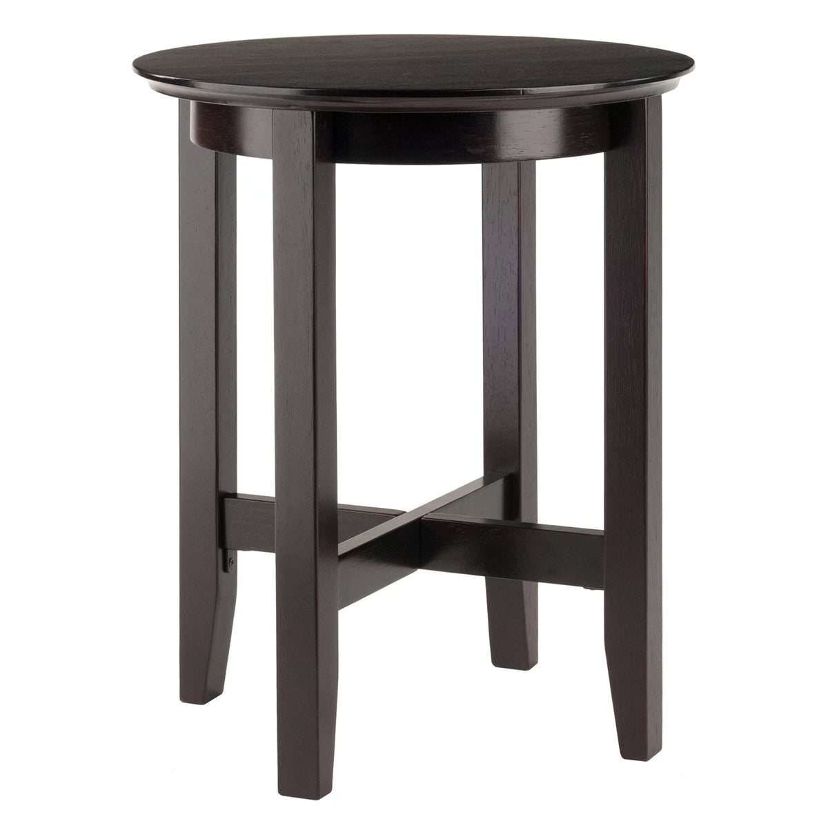 Espresso Brown Circular End Table N383