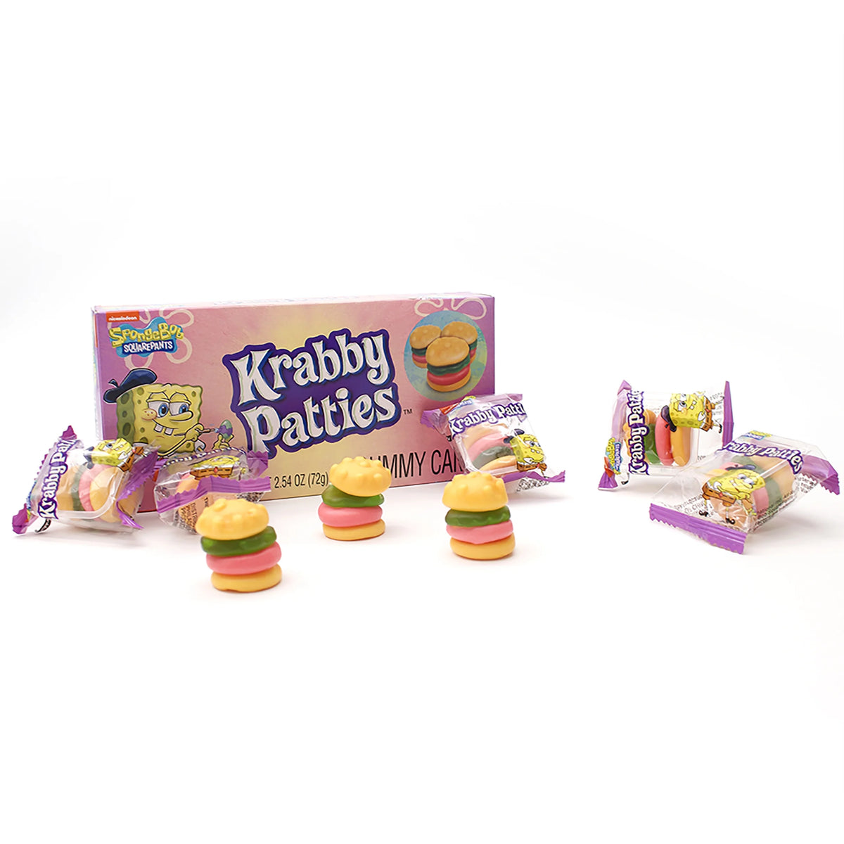 SpongeBob SquarePants Krabby Patties Gummy Candy Box, 2.19oz F1496