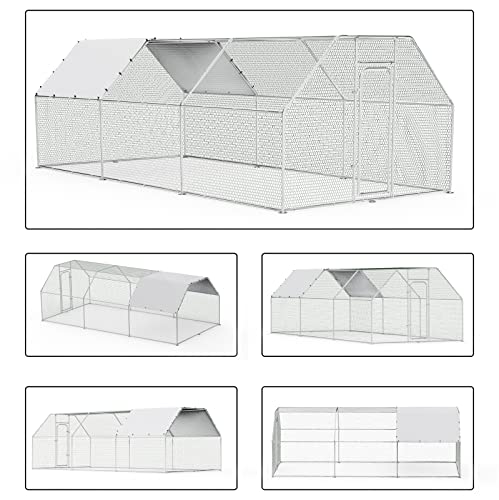 Metal Chicken Coop with Waterproof Cover O865