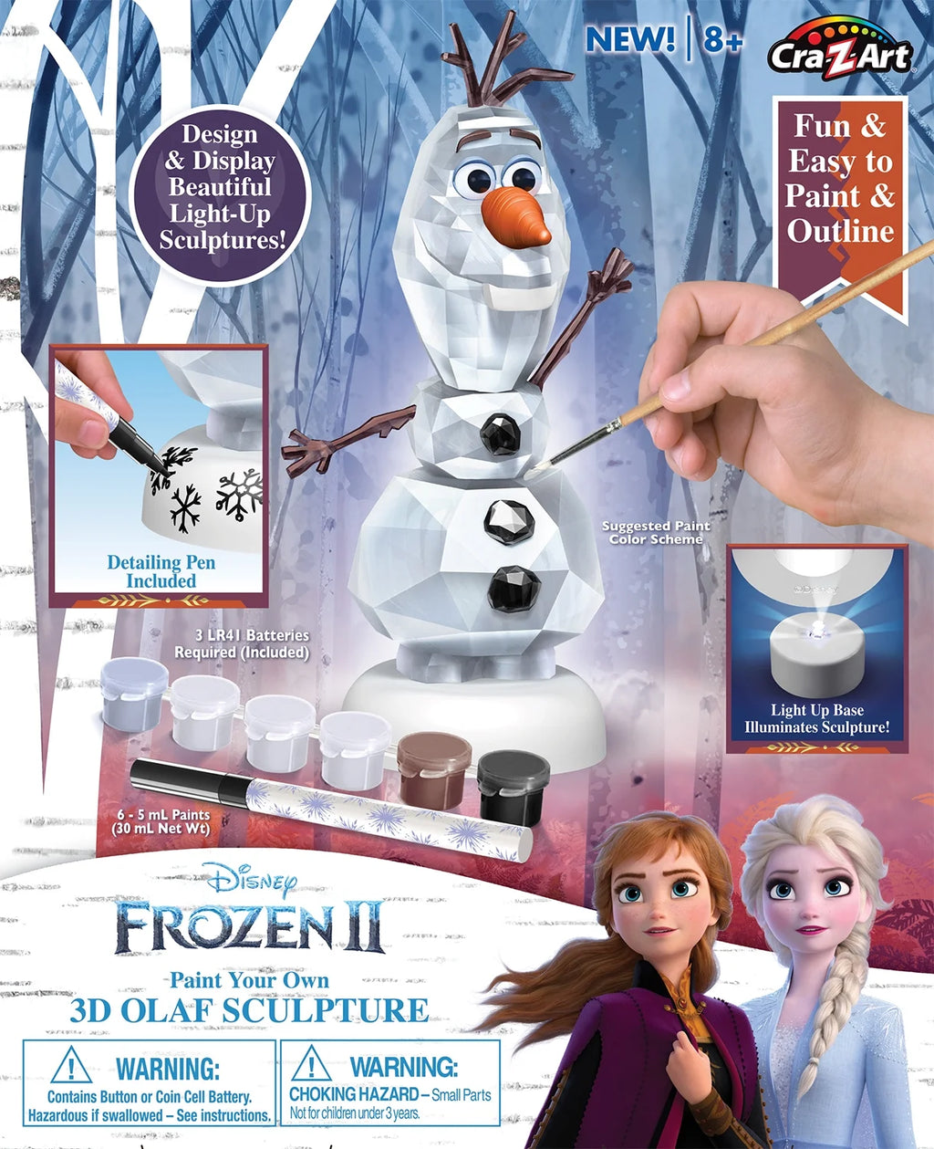 3D Olaf Sculpture Paint Your Own I753