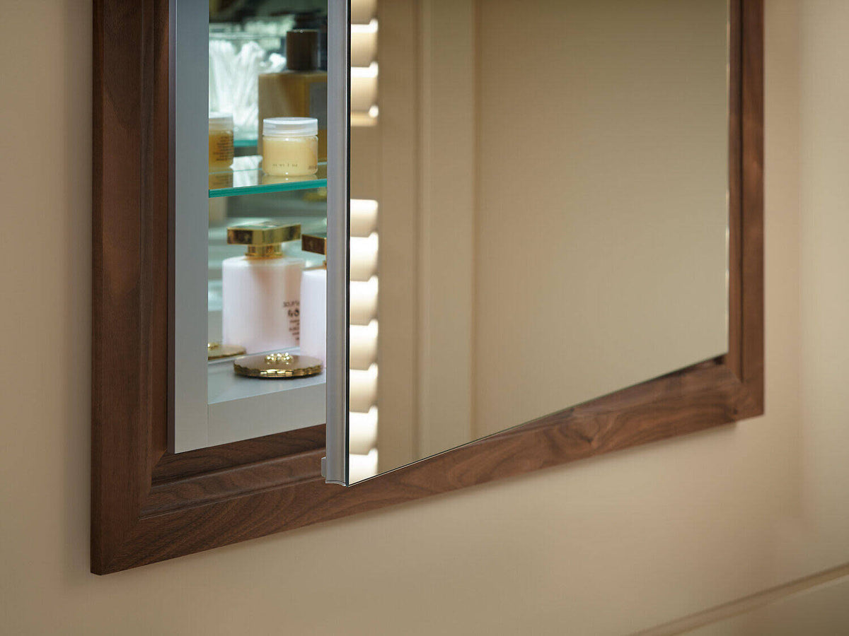 Claret Suede Damask Medicine Cabinet Surround, 15x22 Wide T9277