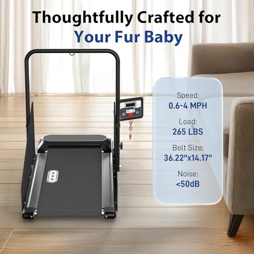 Dog Treadmill 265lbs Weight Capacity with Wheels and Remote Control S18120