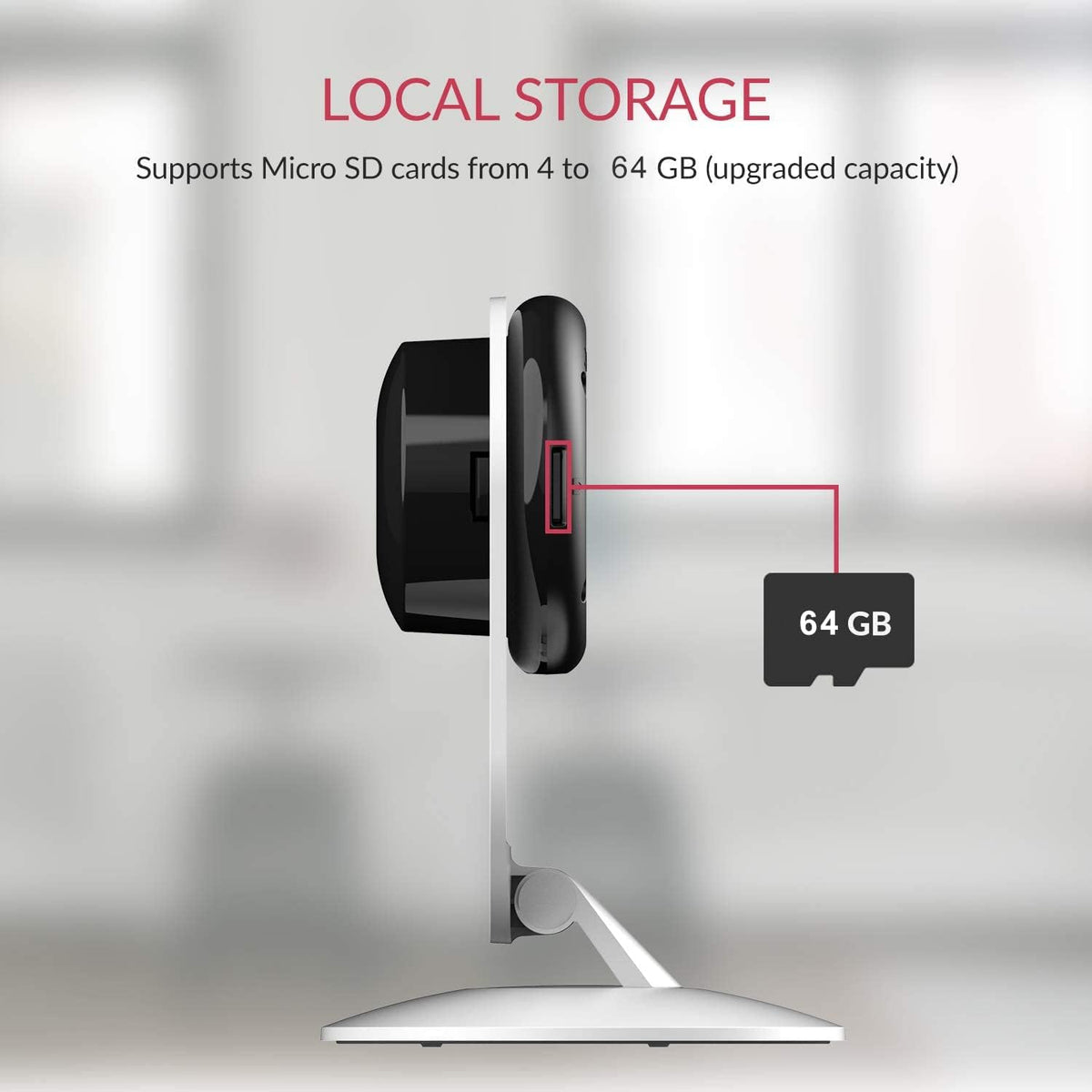 2pc 1080p WiFi Smart Indoor Security Camera with Night Vision W287