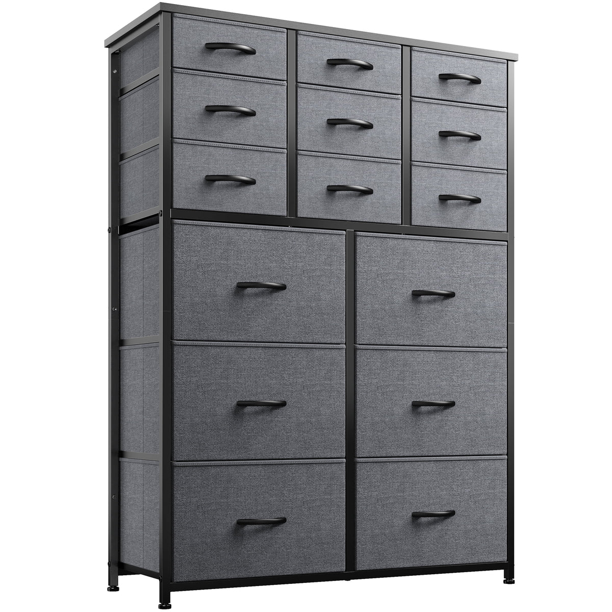 14 Drawer Charcoal Black Dresser L209
