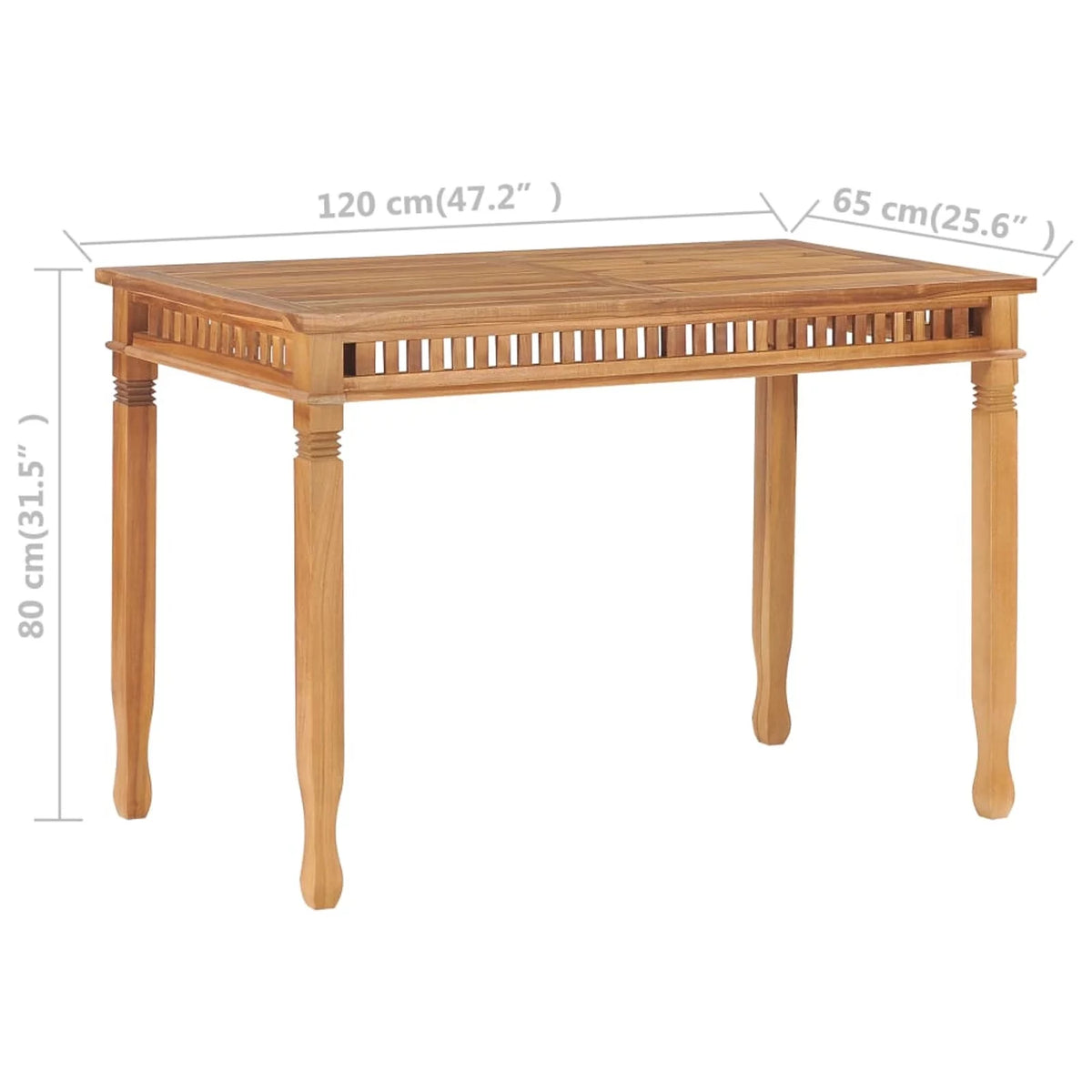 Solid Teak Wood Patio Dining Table J4990