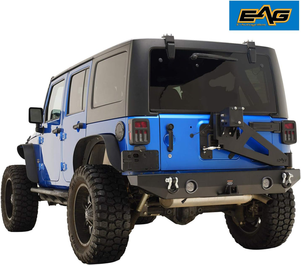 Stubby Front Bumper and Rear Bumper with Tire Carrier Combo T2572