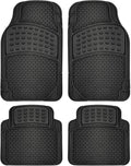 Black 4-Piece Rubber Floor Mats B354758