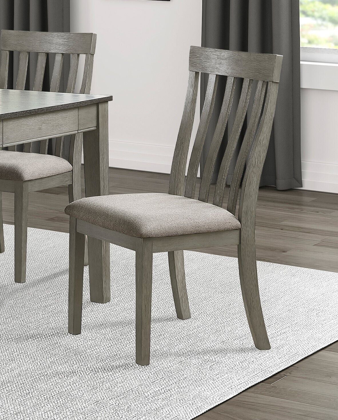 Light Gray 5pc Wooden Dining Set with Drawers D82044
