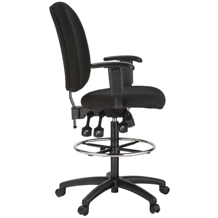 Gray Fabric Drafting Chair S56787