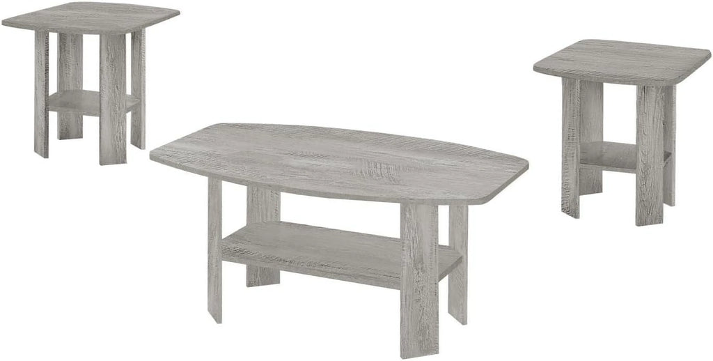 Grey Laminate 3Pcs Coffee End Side Table A889080