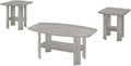 Grey Laminate 3Pcs Coffee End Side Table A889080