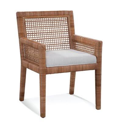 Natural/Gray Houndstooth Dining Chair L360