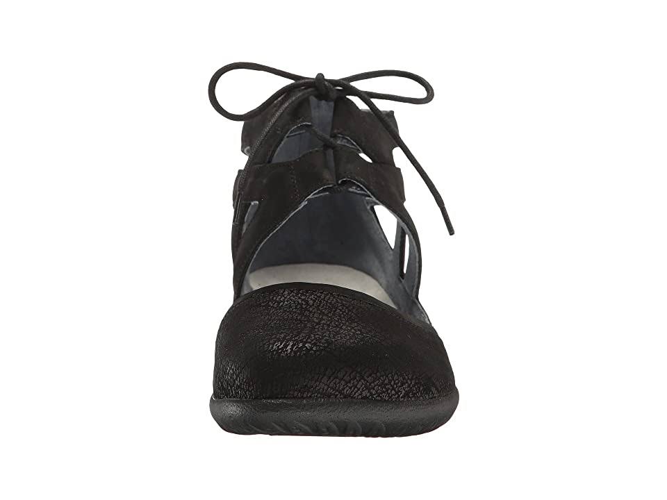 Black Crackle Velvet Raven Shoes Q683743