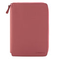 Pink Leather Zipper Binder K483146